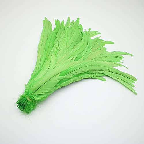 Pumcraft Feather for Craft 100pcs 30-35cm Fedas de cauda de galo natural para artesanato Casamento DIY
