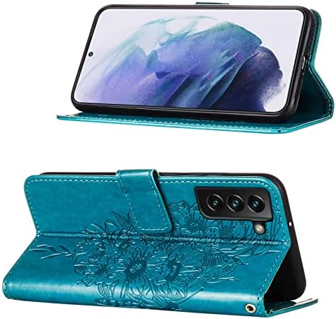 NVWA Compatível com Samsung Galaxy S23 Plus Caixa de carteira Série de borboleta Full Body Belic Leather Flip Tele