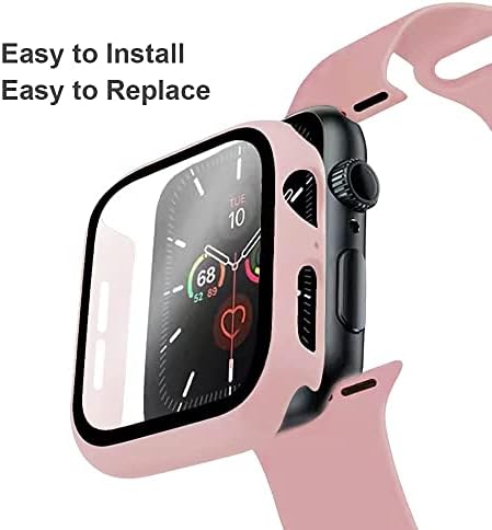 Xfen Sport Silicone Band e Case With Screen Protector para Apple Watch Series 7 Series 6 Se série 5 Série 4
