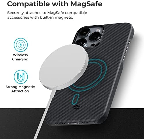 Caixa magnética Pitaka Compatível com iPhone 13 Pro Max -6,7 polegadas [CASO MAGEZ 2] Tampa de
