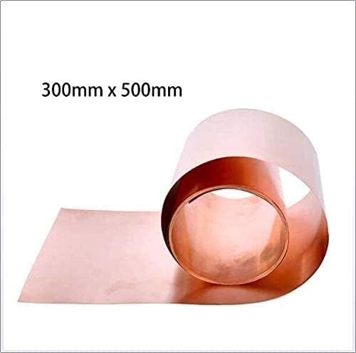NIANXINN 99,9% de cobre puro Placa de folha de metal de alumínio T2 Alta pureza Rolo de folha de metal, 300x500mm,