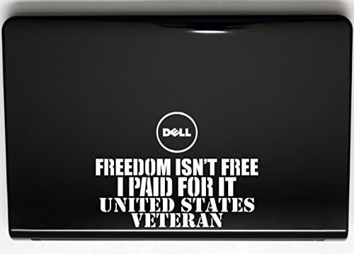 A liberdade não é gratuita, paguei por isso veterano dos Estados Unidos - 8 1/4 x 3 1/2 Decal de vinil