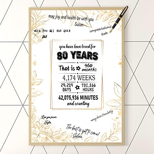 Você tem sido amado por 40 anos, poster fofo livro de convidados alternativo 40º aniversário decorações