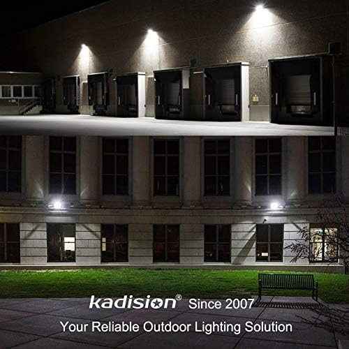 Kadision LED Light Light Outdoor 50W, 6500lm 5000k Daylight, Luzes de inundação ao ar livre de montagem à junta à prova d'água para o quintal da varanda, 100-277V ETL listado
