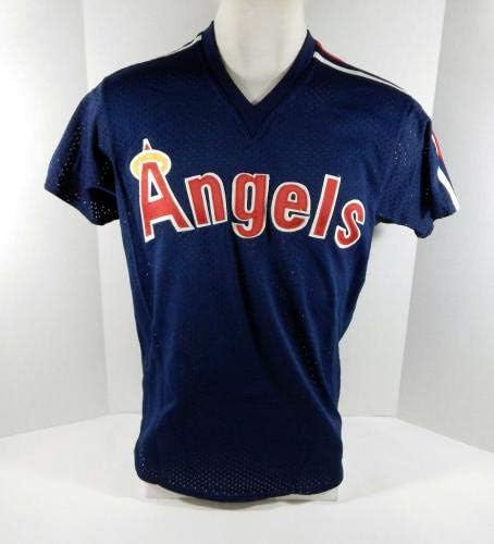 No final dos anos 80, California Angels #61 Game usou Jersey Batting Practice DP04617 - Jerseys MLB usada para jogo MLB