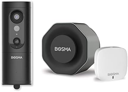 Bosma Aegis Smart Door Lock & EX Pro Wired Auto Pessoa Rastreando o pacote de câmera de segurança