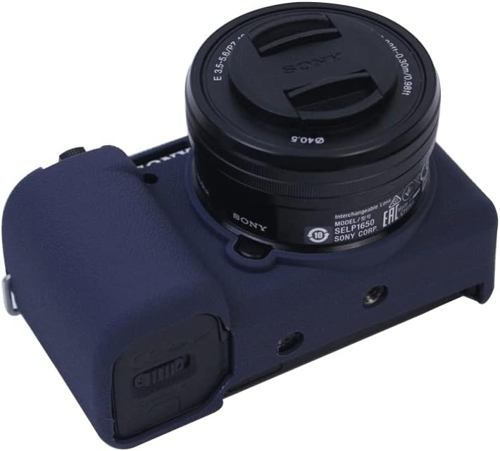 Caixa de câmera em gel de silicone minico para Sony ZV-E10 azul