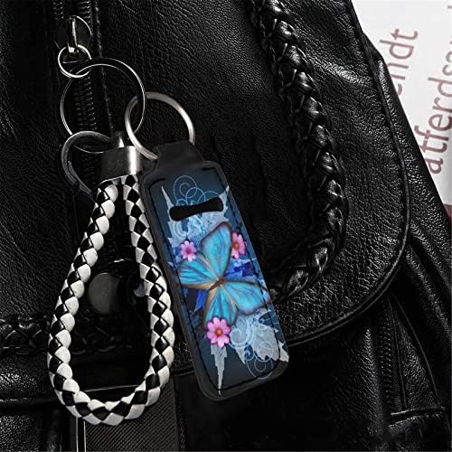 JeoCody Animal Patchs Chapstick Holder Teclochain Portable Keychain Ring no Chapstick Keychain Stay Storage Travel Makeup Bag for Women Girls
