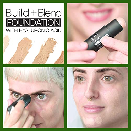 Palladio Build + Blend Foundation Stick, Stick de contorno para rosto, maquiagem profissional para aparência perfeita,
