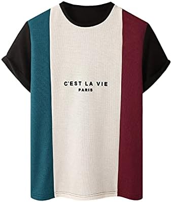 Xxbr 2022 Novo verão masculino camisetas de manga curta Camiseta de camiseta colorida de bloco de colorido