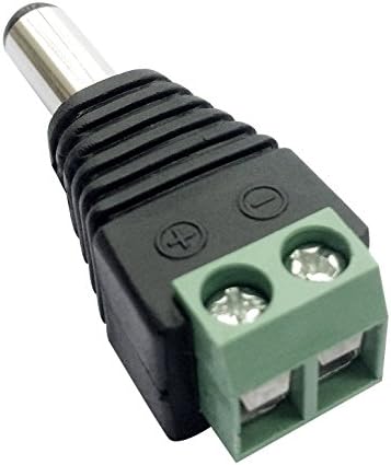 Conector adaptador de potência de 12v 12V masculino para a câmera CCTV de tira de LED CCTV