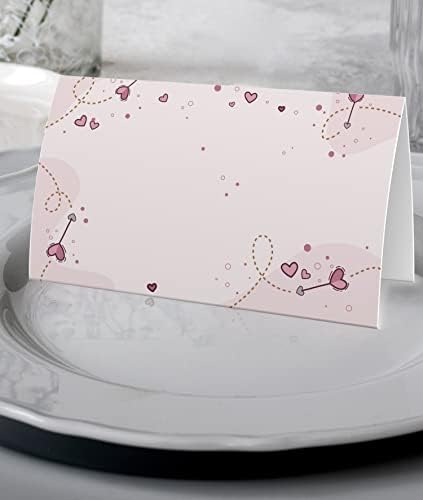 Etiquetas de barraca de comida do dia dos namorados, cartões de lugar de mesa - Perfeito para cartões