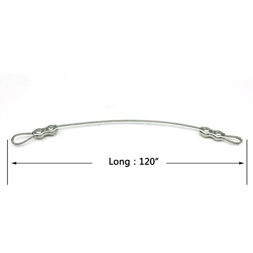 Santie loop-to-loop colhedas com pinça de corda de aço de fácil instalação, 18-8 aço inoxidável, não