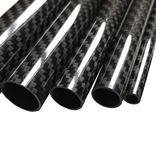 Karbxon - tubo de fibra de carbono - preto - 20 mm x 18 mm x 500 mm - hastes de fibra de carbono ocas