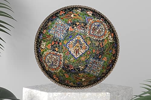 Tigela de cerâmica Elipot 10 polegadas, tigela de cerâmica 10 , tigela de cerâmica turca, tigela cerâmica artesanal