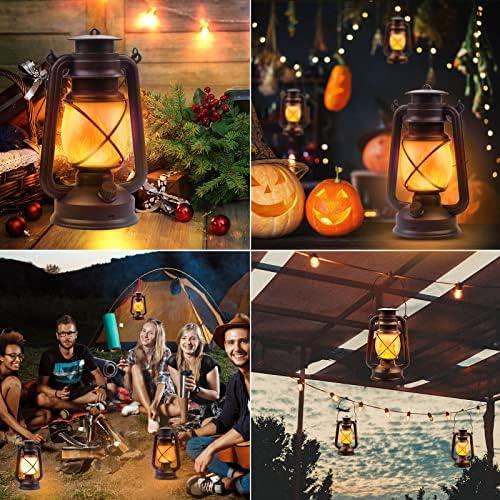 Lanterna de lanterna vintage Lâmpada de acampamento alimentada por bateria ao ar livre de lanterna