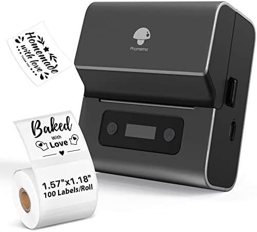 Maker-rótulo Phomemo Maker- M221 Endereço Rótulo Impressora 3 '' Máquina de fabricante de etiquetas Bluetooth portátil para código de barras, endereço, logotipo, correspondência, adesivos, pequenas empresas, casa, escritório, branco