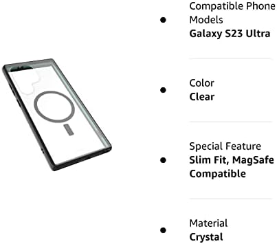 Mous - Caso claro para Samsung Galaxy S23 Ultra Magsafe Compatível - Clarity 2.0 - Cristal