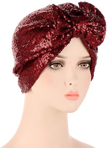 Mulheres Muslim Turbow Hatbow lantejas de cabeceira de cabelo capa de lenço de cachecol eu sou um chapéu selvagem