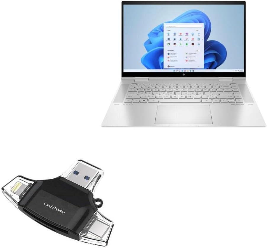 BOXWAVE SMART GADGET Compatível com HP Envy X360 - AllReader SD Card Reader, MicroSD Card Reader SD Compact USB