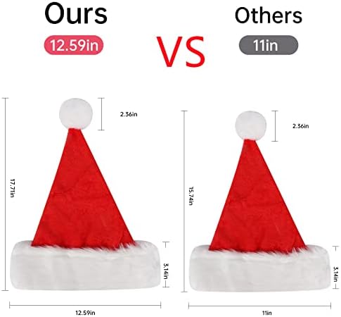 Papai Noel, chapéu de Natal, férias de chapéu de natal para adultos unissex santa chapéu para suprimentos de festa