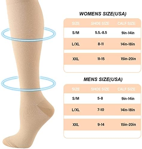 Meias de compressão do Hycoprot para Mulheres e Men Circulação 15-20 mmHg para atletismo que administra