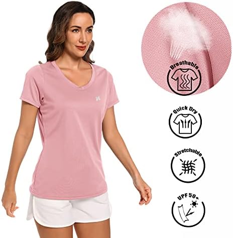 Camisa de corrida atlética de verão Top para mulher Quick Dry UV Protection Gym respirável de manga curta esportes de camiseta de camiseta