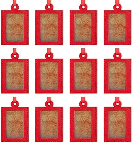 Abstract Brown Brown Rust Color Mini Christmas Picture Frame Ornamentos sentidos pendurados molduras para