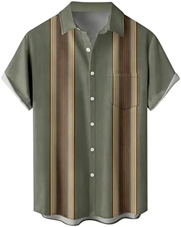 Wocachi Hawaiian Button Down camisetas para homens de manga curta Ahola camisas de praia Casual Casual Party