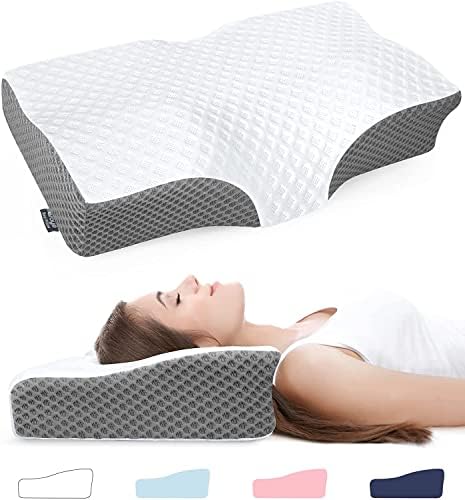 Almofadas de pescoço ajustáveis ​​para alívio para a dor dormindo, suporte aprimorado do ombro ergonômico, almofadas