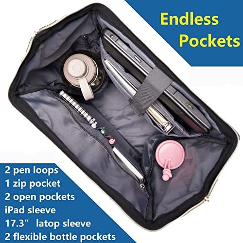 Mulheres de mochila de laptop ERIHOP Saco de laptop de 17 polegadas para o trabalho | Viagem | Enfermeira
