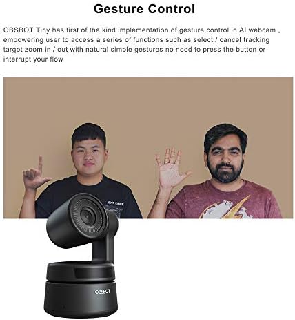 Obsbot minúsculo ptz webcam, ai rastreando o controle automático de auto-estrutura automática controle de gestos