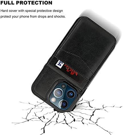 Kihuwey Compatível com a carteira do iPhone 13 Pro Case com titular de cartão de crédito, Coloque magnético de couro premium Cover de protetor de serviço pesado para iPhone 13 Pro 6,1 polegadas