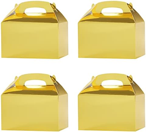 Gold Party Treat Box 24 PCs Caixas de presente de bolo de doce de ouro