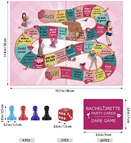 Valiclud Bachelorette Party Game Set Drink ou Dare Wedding Chouset Hen Night Night Party Party