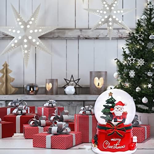 U-Buyhouse Christmas Snow Globe com 7 músicas e 7 luzes coloridas Caixa de música decoração para
