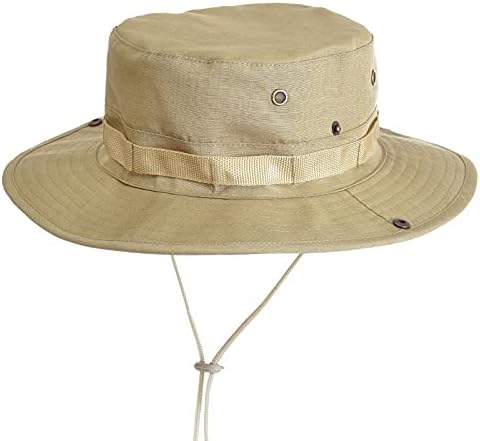 Toptie largo balde de balde chapéu de chapéu de verão ao ar livre de pesca dupla face-lados com tira de queixo