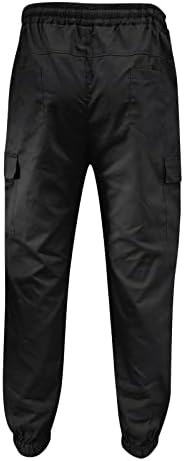 Iron Co calças retas de pernas retas de toda a estação Fit Casual Casual All Solid Color Zipper Pocket Pocket