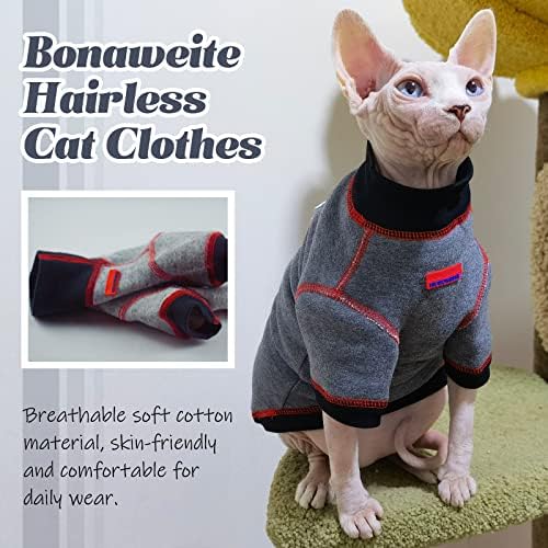 Roupas de gatos sem pêlos de cabelos para a primavera outono de inverno, suéteres de gatos de pijamas para Sphynx,
