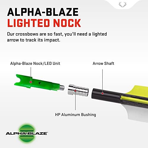 Tenpoint Alpha Blaze Cross Bei Nock, Green - pacote de 3 - se encaixa em todas