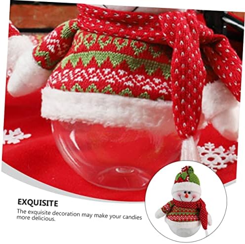 Sewacc 1pc Candy Jar decoração Chritmas Candy Santa Candy Candy Prishes Decorative Christmas Supplies