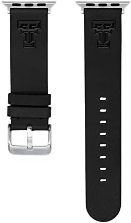 Affinity Bands Texas Tech Red Red Raiders Premium Leather Watch Band compatível com Apple Watch