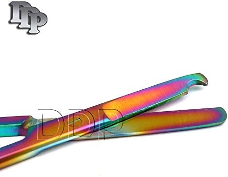 Conjunto de DDP de 10 tesouras de arco -íris de cor de arco -íris multi -titânio 5,5 Aço inoxidável