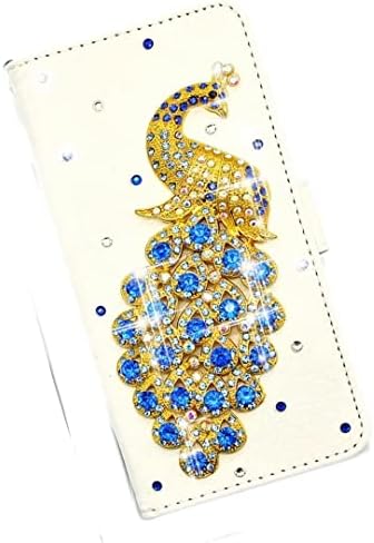 Fairy Art Crystal Cartlet Caixa de telefone Compatível com Samsung Galaxy S23 Plus - Peacock -