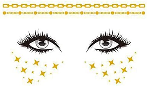 Maquiagem glitter Face Freckle Gold Metal Costum a dizer que os adesivos enfrentam sardas temporárias