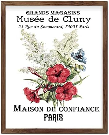 Maison de confiance musee de cluny madeira emoldurada sinais vintage de madeira floral francesa pendurada