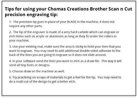 Chomas Creations Gravando/gravando ferramenta de ponta de precisão para o irmão Scan N Cut