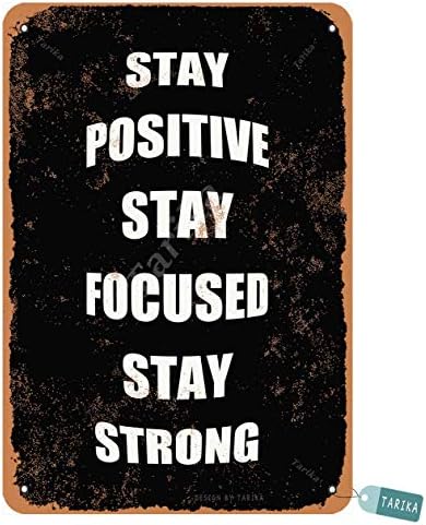 Keely Fique positivo Stay Focuss Stay Strong Citação para casa, quarto, sala de estar, ao ar livre, clube,