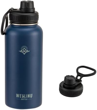 Lange Home Sports Water Bottle -1000ml, 32 oz, 1 tampa, à prova de vazamentos, copo isolado de aço inoxidável