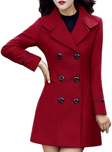 Ndvyxx Wool Lapela Trench Coat Women Works Outwear Overtelo Long sobretudo entalhado com casacos de inverno